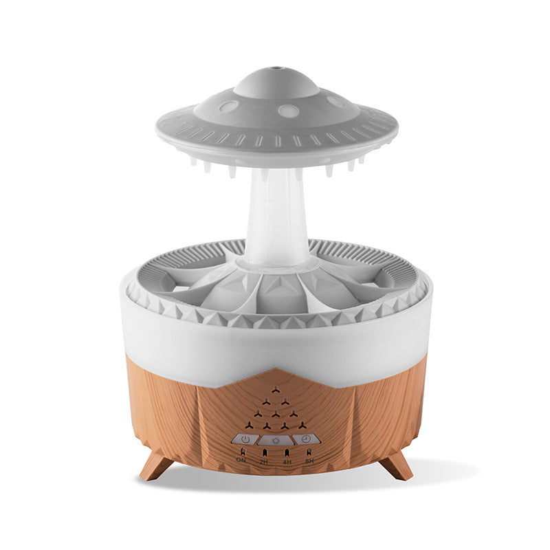 UFO-luftfukter med regndråper og aromaolje, tre varianter