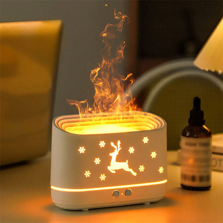 Flamme diffuser med elg – stemningslampe og luftfukter