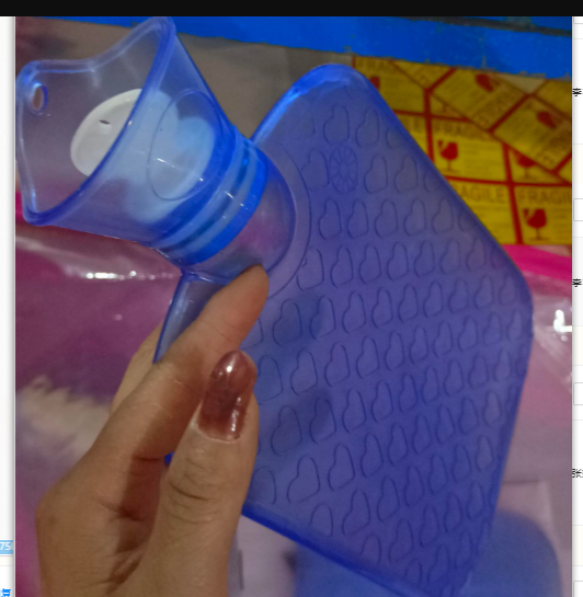 Varmeflaske i PVC med vannfylling, 1 eller 2 liter