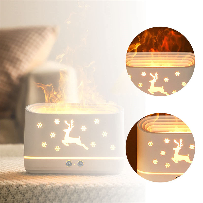 Flamme diffuser med elg – stemningslampe og luftfukter