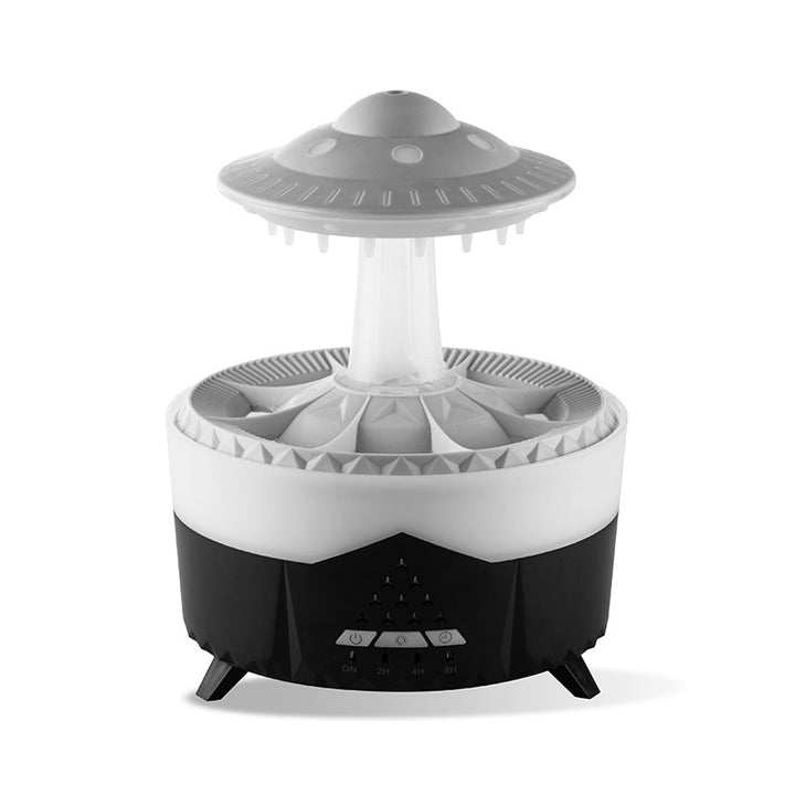 UFO-luftfukter med regndråper og aromaolje, tre varianter
