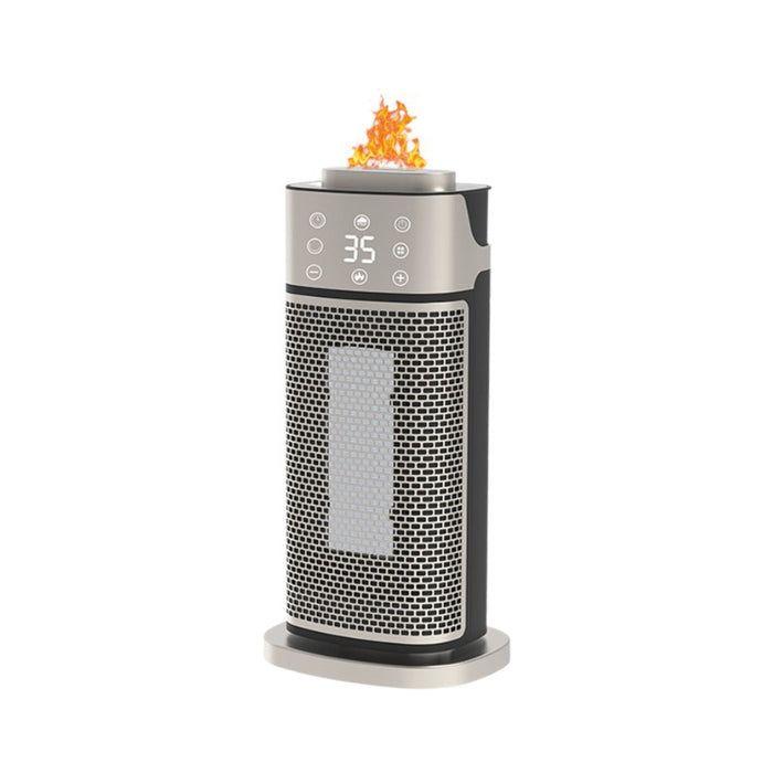 Varmeriket Vifteovn 2000W med flammeeffekt-luftfukter og fjernkontroll