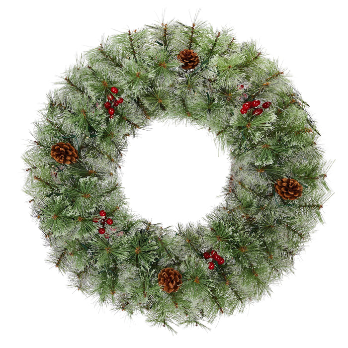 Varmeriket Julekrans med lys, sett med to – 61 cm