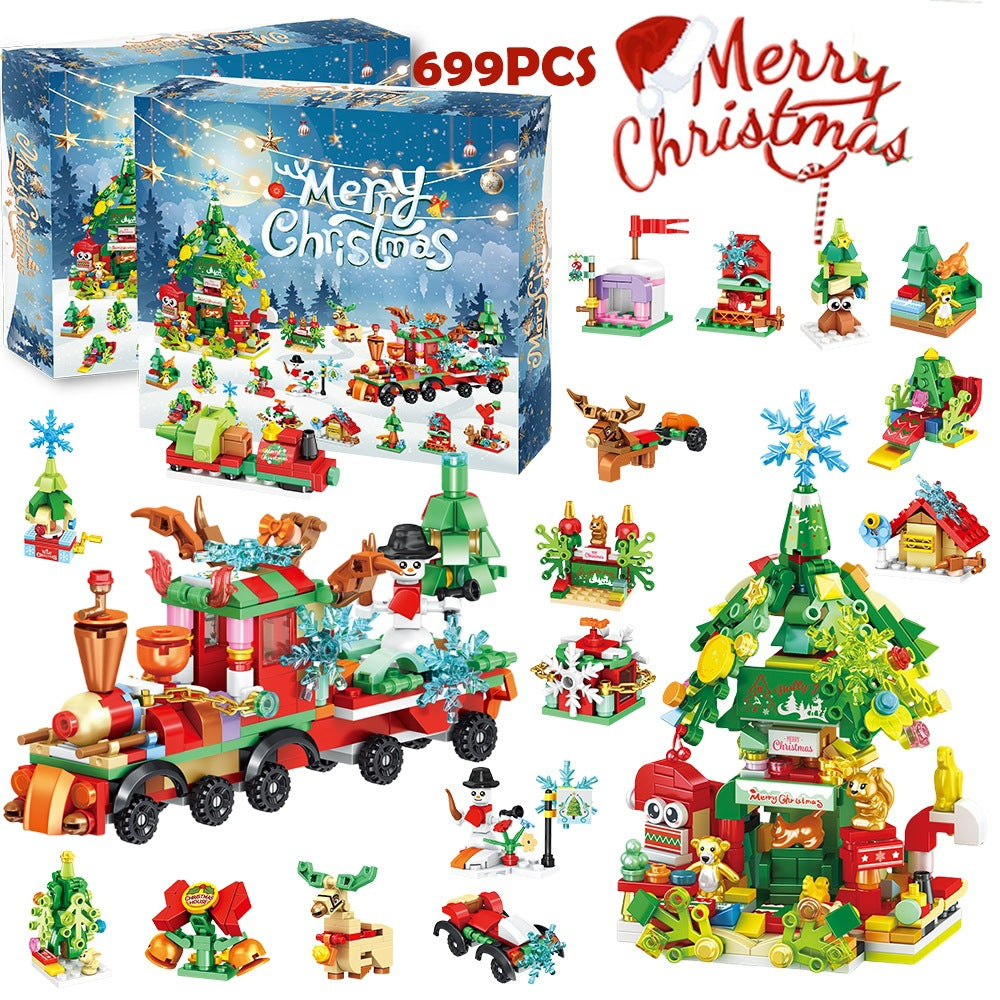 Adventskalender med 24 esker byggeklosser
