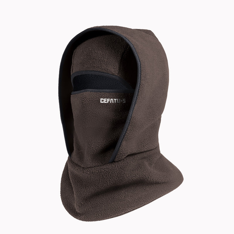 Balaklava i polarfleece med øyeåpning