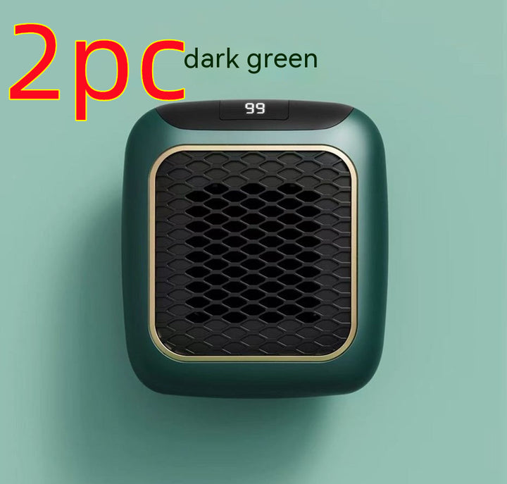 Vegghengt mini viftevarmer med digital termostat, 800 W