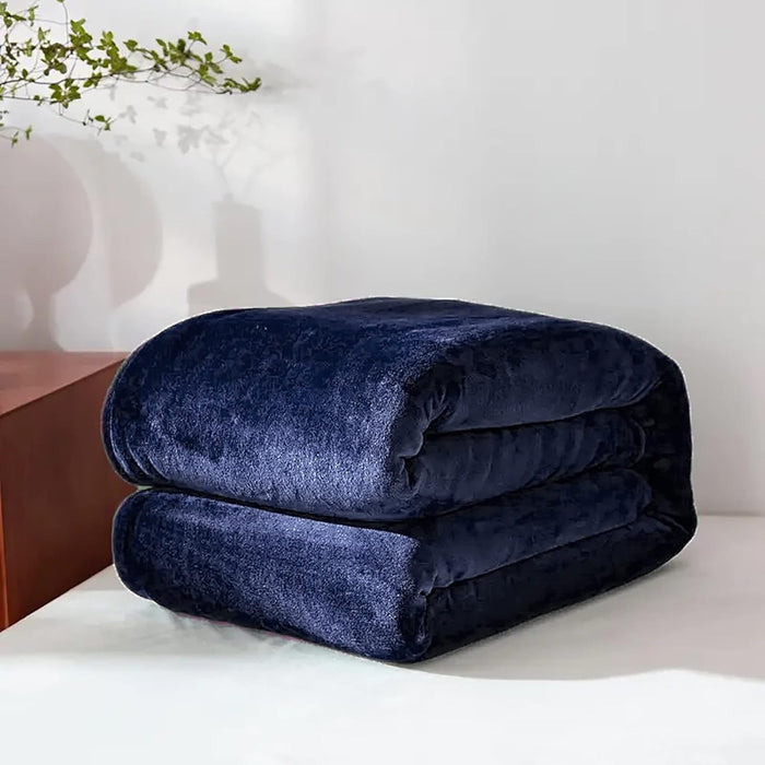 Varmeriket™ Myk fleecepledd i fuskepels til sofa og seng