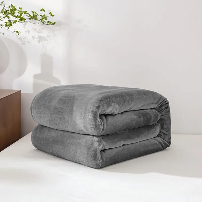 Varmeriket™ Myk fleecepledd i fuskepels til sofa og seng