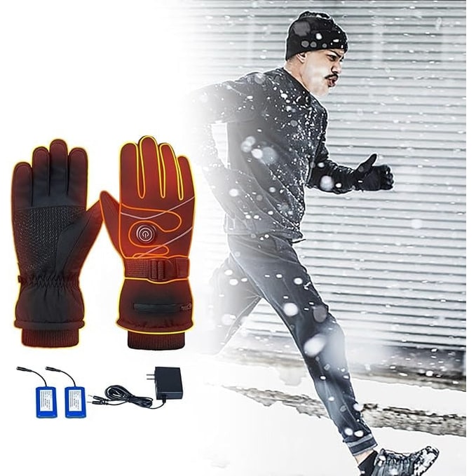 Varmeriket™ Oppladbare varmehansker med fleecefôr og touch-fingre