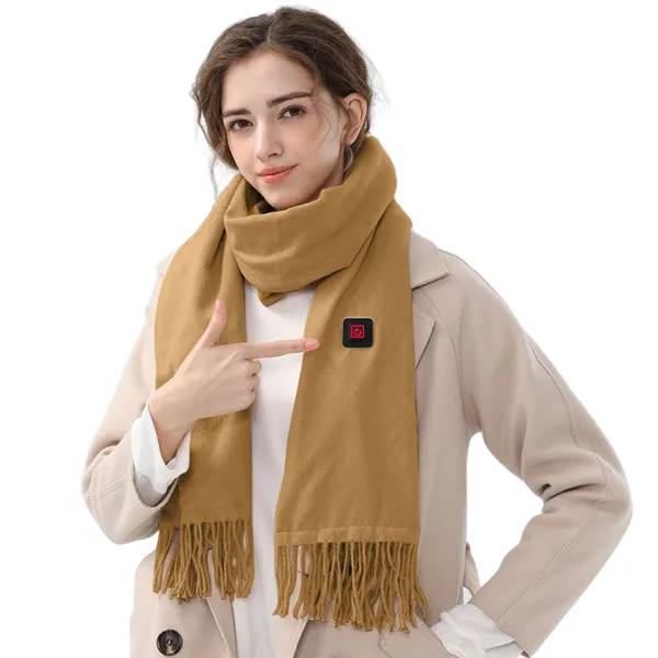 Varmeriket™ Oppvarmet skjerf i fleece med USB og tre nivåer