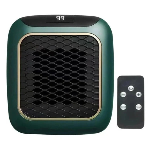 Varmeriket™ Mini veggvarmer 800 W til stikkontakt, stille og kompakt