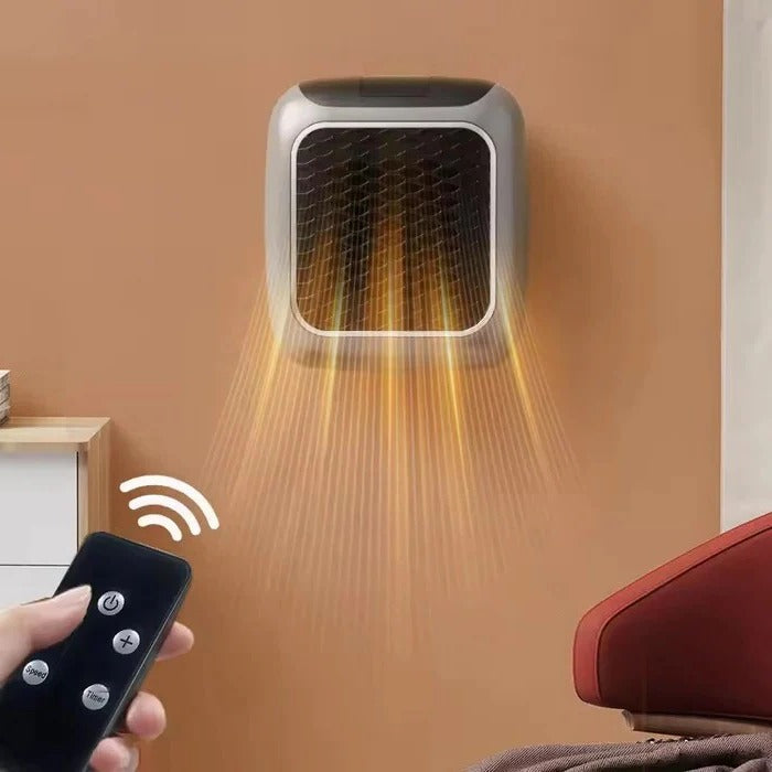 Varmeriket™ Mini veggvarmer 800 W til stikkontakt, stille og kompakt