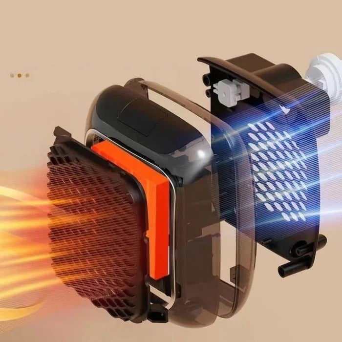 Varmeriket™ Mini veggvarmer 800 W til stikkontakt, stille og kompakt