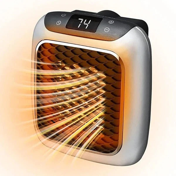 Varmeriket™ Mini veggvarmer 800 W til stikkontakt, stille og kompakt