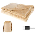Varmeriket™ Trådløst USB-varmepledd i flanell med plass til to