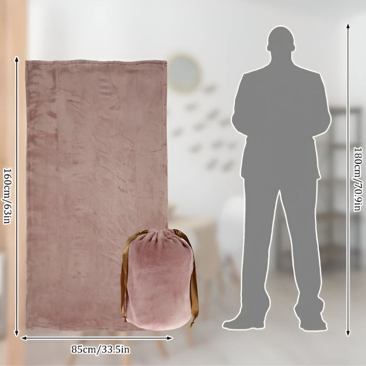 Varmeriket™ Trådløst USB-varmepledd i flanell med plass til to