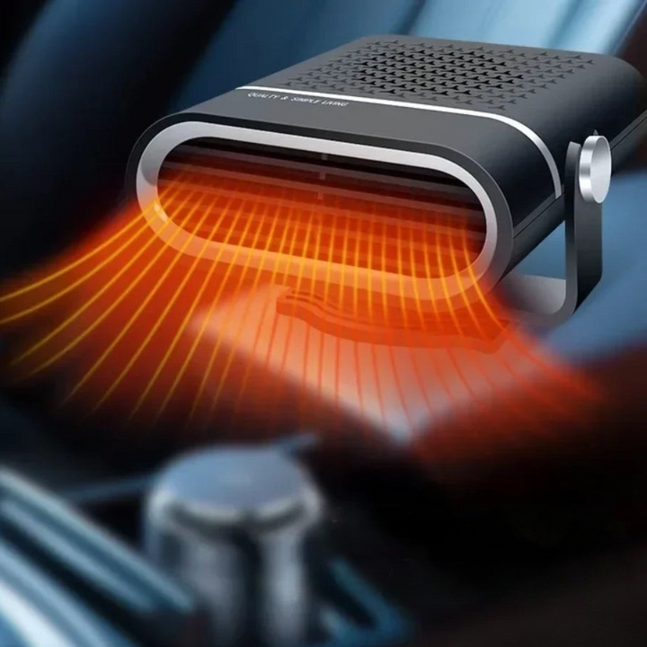 Varmeriket™ Bærbar varmevifte for bil med 12 V og USB
