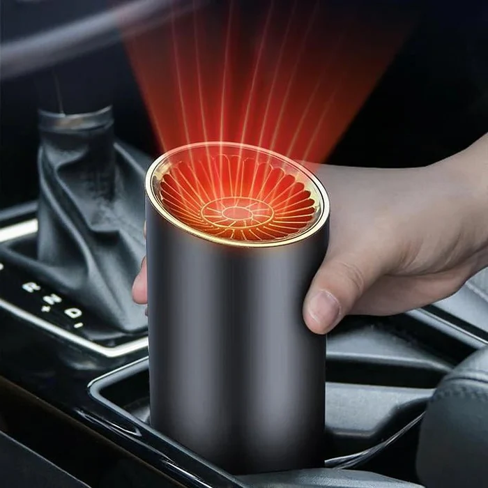 Varmeriket™ Koppformet varmevifte til bil 12 V 150 W med 360° dreiing