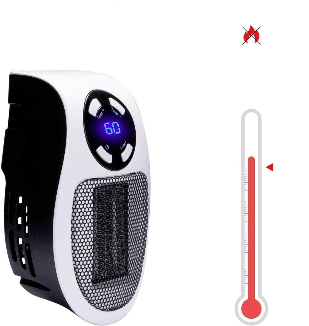 Varmeriket™ Kompakt 500 W varmeovn med termostat og overopphetingsvern