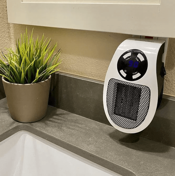 Varmeriket™ Kompakt 500 W varmeovn med termostat og overopphetingsvern