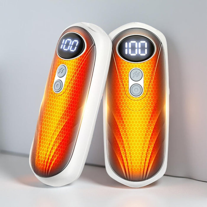 Varmeriket™ Oppladbare håndvarmere med LED og fem varmenivåer, 2-pakning