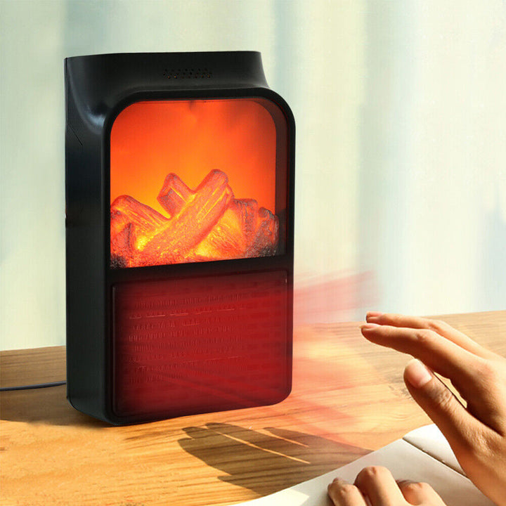 Varmeriket™ Varmeovn for stikkontakt med flammeeffekt og fjernkontroll