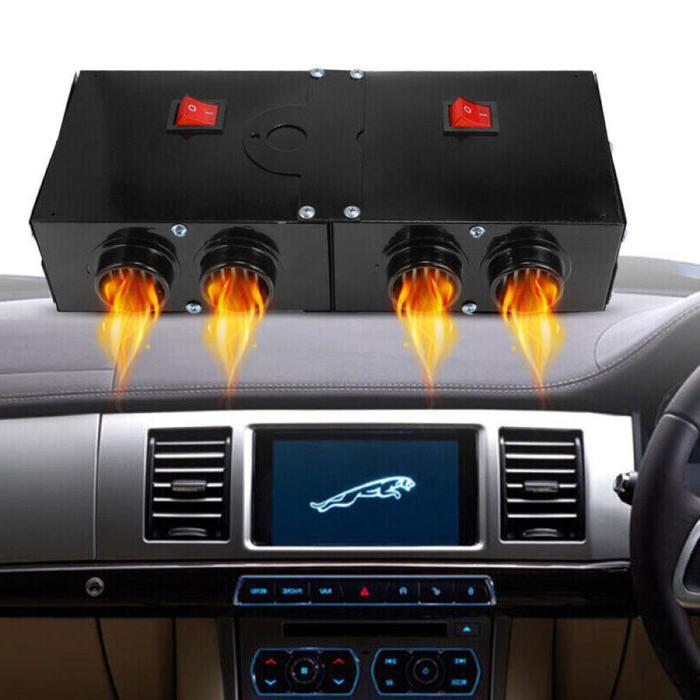 Varmeriket™ Elektrisk bilvarmer 500W med PTC-keramikk og fire vifter