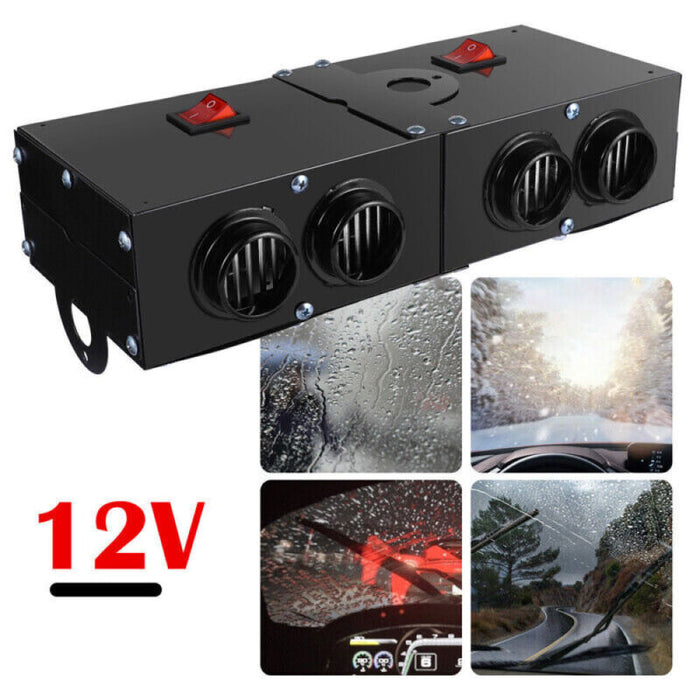 Varmeriket™ Elektrisk bilvarmer 500W med PTC-keramikk og fire vifter
