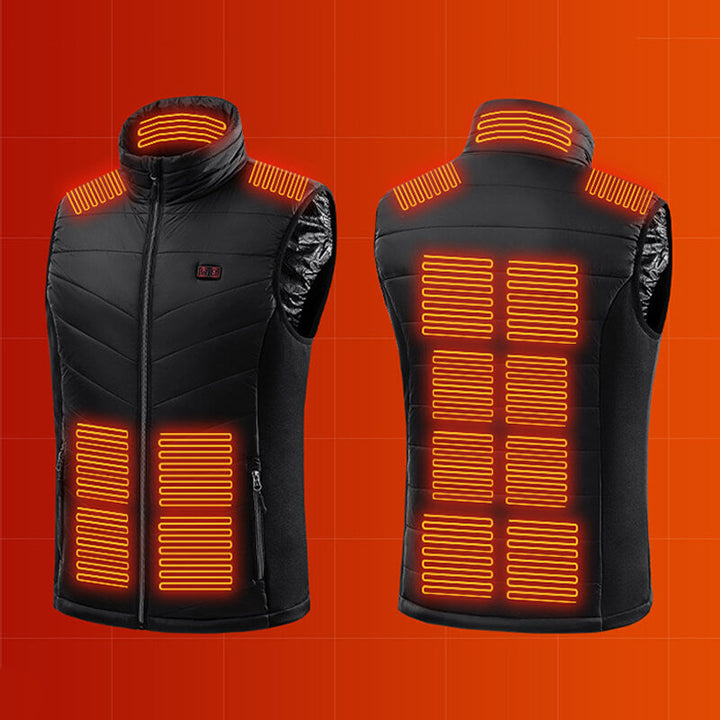 Varmeriket™ Oppvarmet vest med 13 varmesoner og karbonfiber