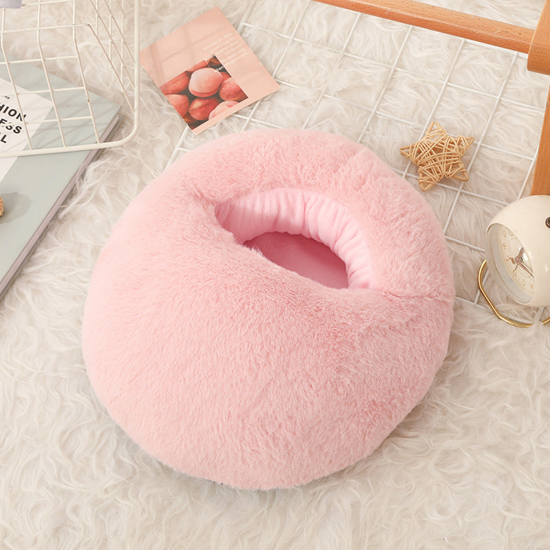 Varmeriket™ Oppvarmet fotvarmer i plysj med rask varme