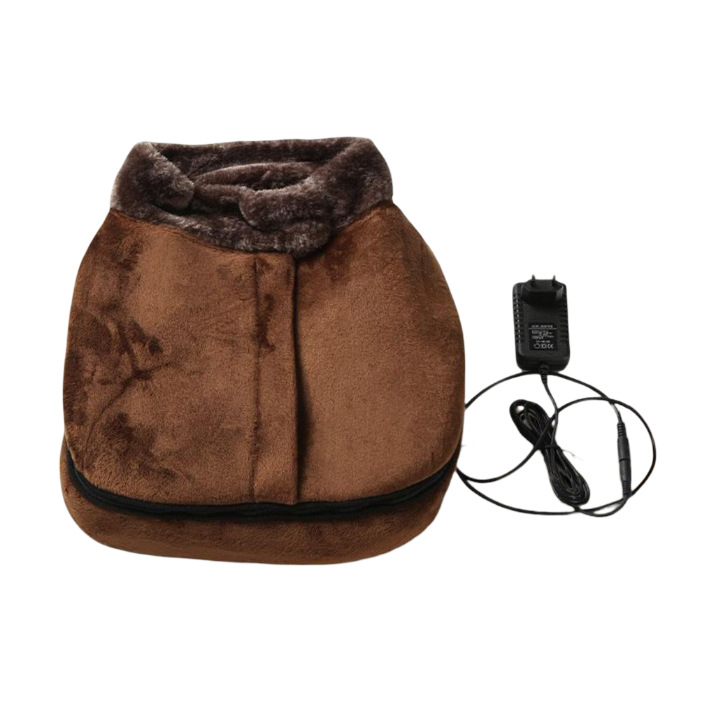 Varmeriket™ Plysj fotvarmer med shiatsu-vibrasjon og varme