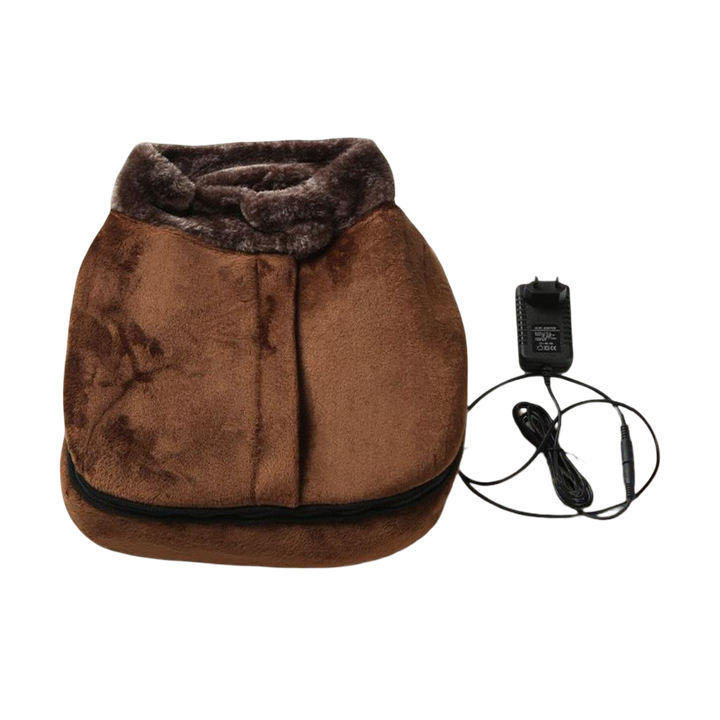 Varmeriket™ Plysj fotvarmer med shiatsu-vibrasjon og varme