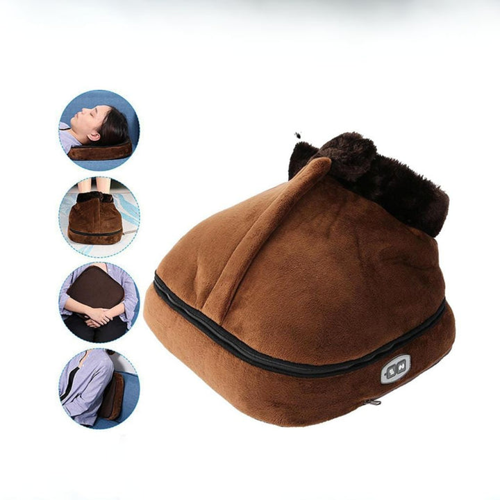 Varmeriket™ Plysj fotvarmer med shiatsu-vibrasjon og varme